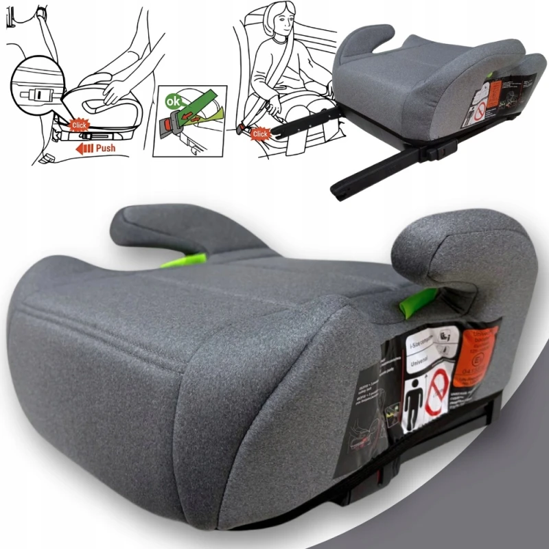 Fotelik Samochodowy ISOFIX Podstawka Samochodowa Poddupnik i-Size 125-150cm