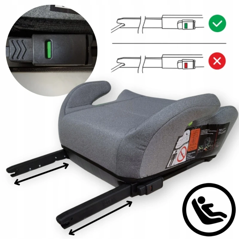 Fotelik Samochodowy ISOFIX Podstawka Samochodowa Poddupnik i-Size 125-150cm