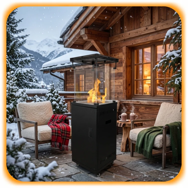 Ogrzewacz tarasowy gazowy parasol grzewczy Promiennik gazowy szklany 10,5kW