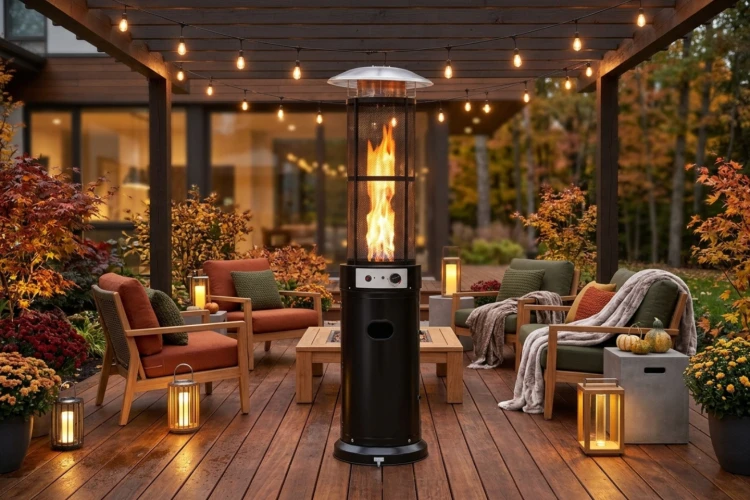 Ogrzewacz tarasowy gazowy parasol grzewczy 13kW Promiennik gazowy 180cm