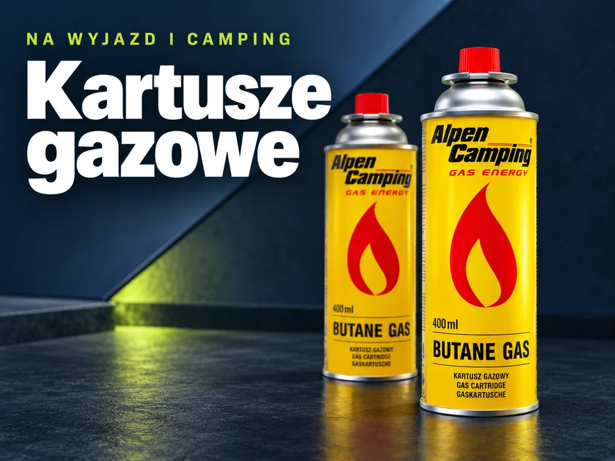 Dwa kartusze gazowe Alpen Camping z butanem